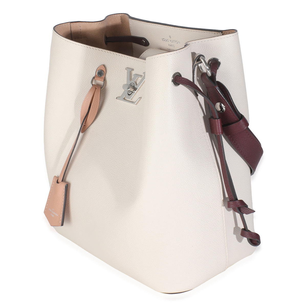 Soie Quartz Calla Calfskin Lockme Bucket Bag