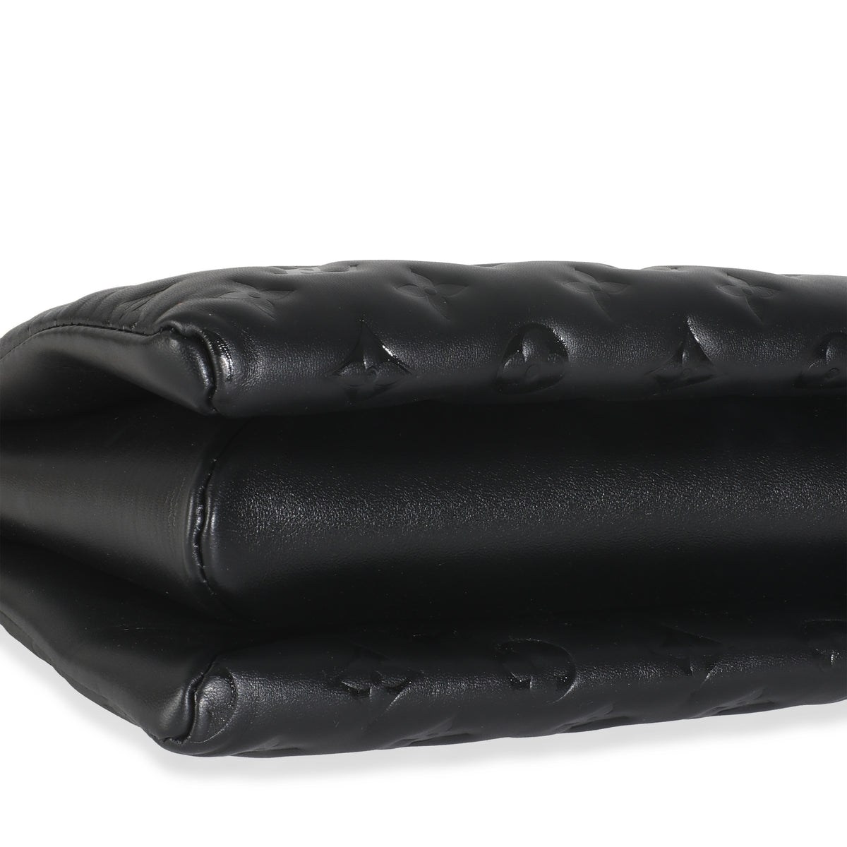 Black Lambskin Embossed Monogram Coussin PM