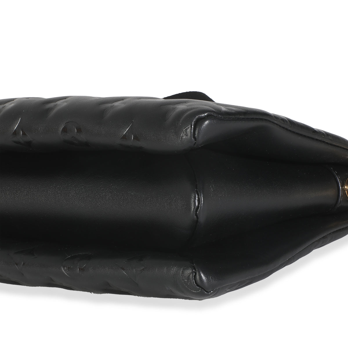 Black Lambskin Embossed Monogram Coussin PM