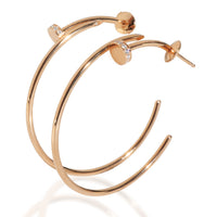 Cartier Rose Gold Diamond Large Model Juste Un Clou Hoop Earrings sv