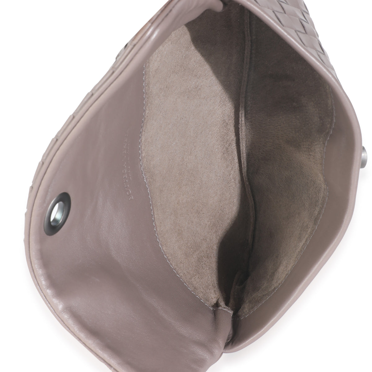 Dark Beige Intrecciato Nappa Mini Turnlock Crossbody Bag