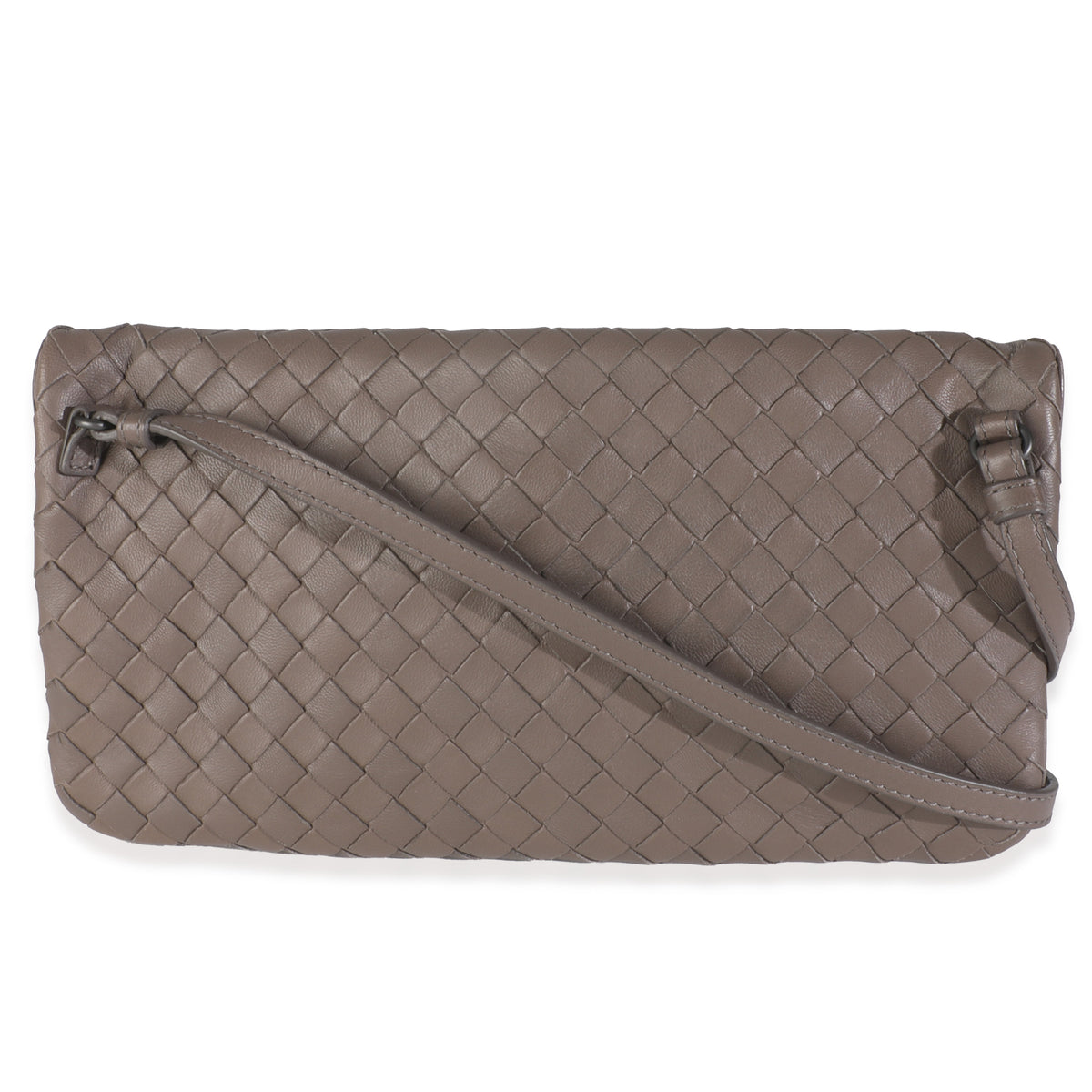 Dark Beige Intrecciato Nappa Mini Turnlock Crossbody Bag