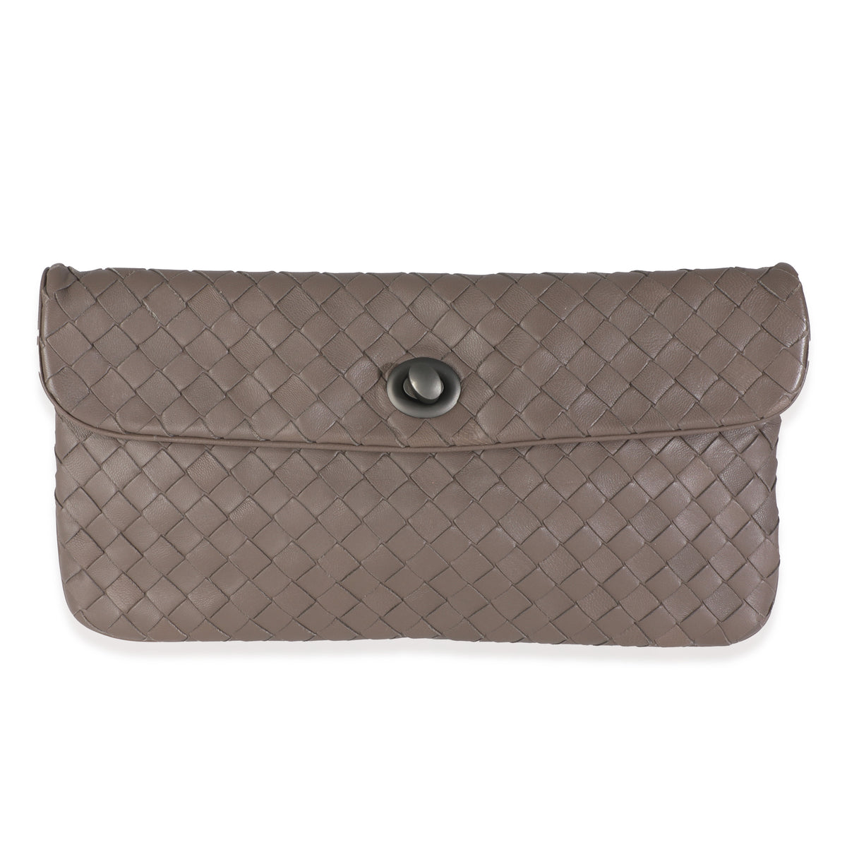 Dark Beige Intrecciato Nappa Mini Turnlock Crossbody Bag