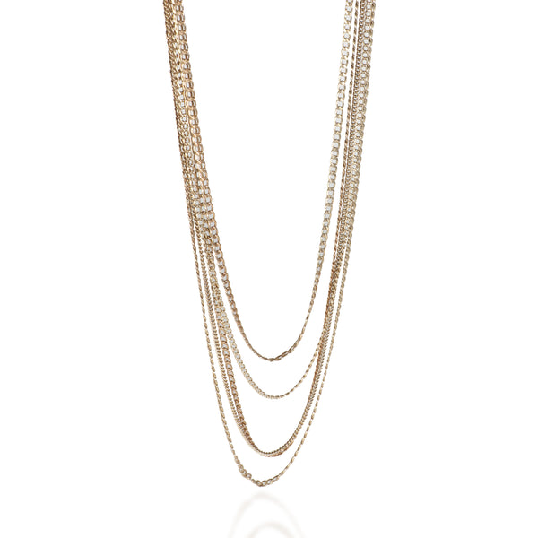 Gold-Plated 2016 Multistrand Necklace