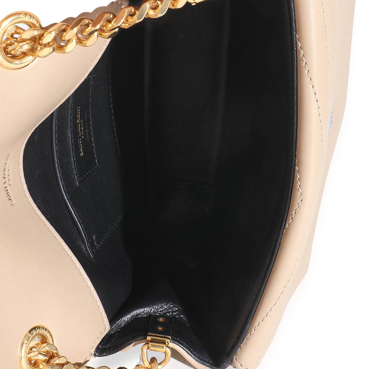 Beige Chevron Quilted Lambskin Mini Sulpice