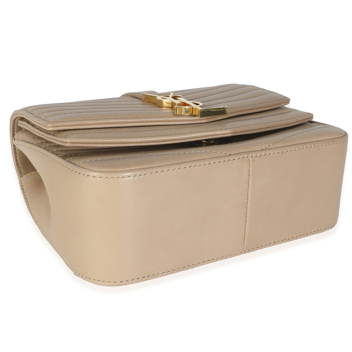 Beige Chevron Quilted Lambskin Mini Sulpice