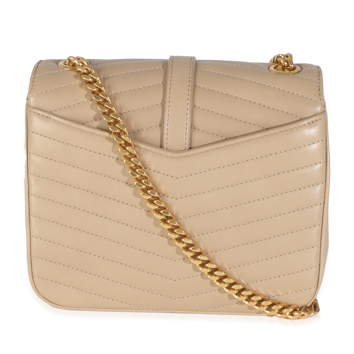Beige Chevron Quilted Lambskin Mini Sulpice
