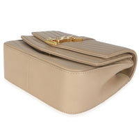 Beige Chevron Quilted Lambskin Mini Sulpice