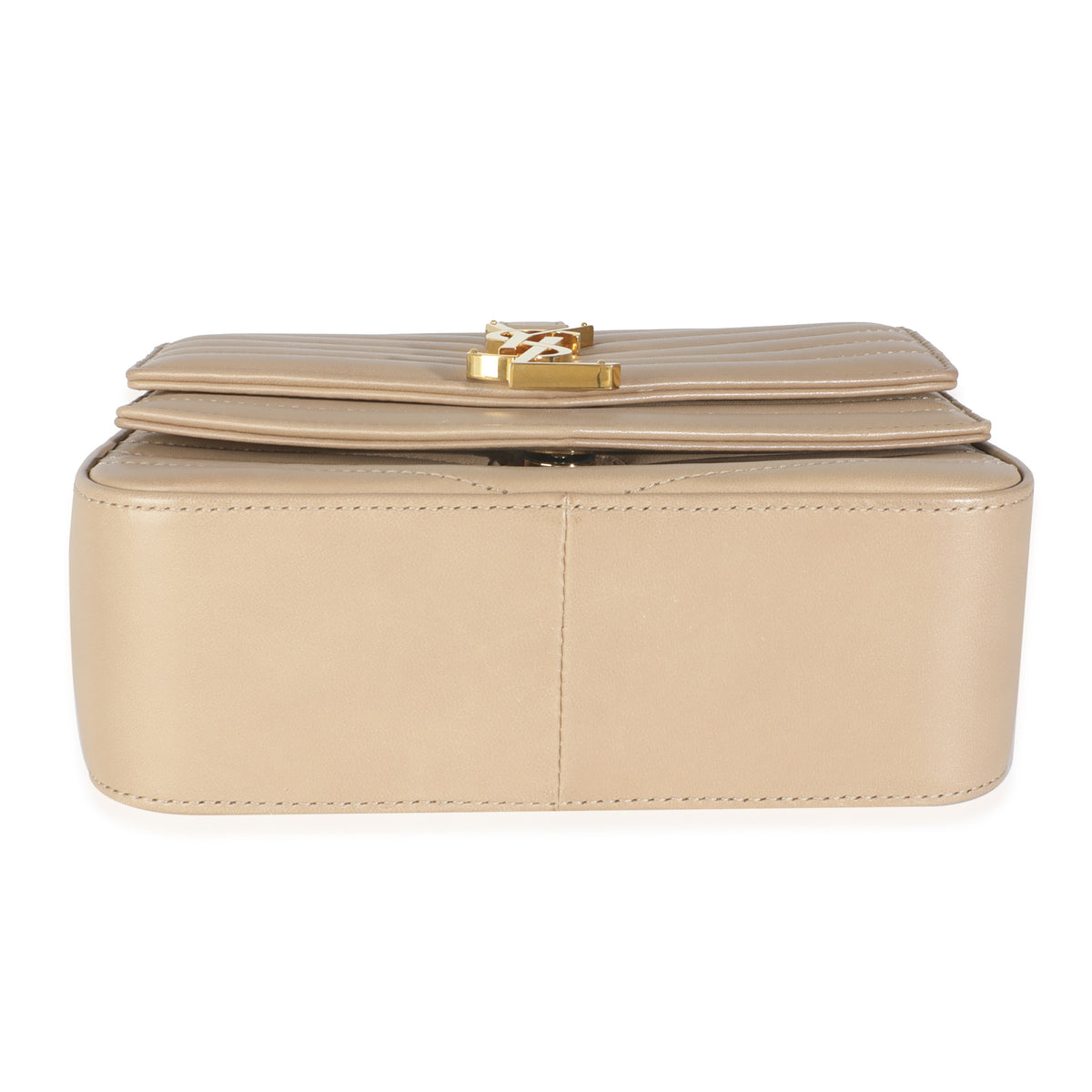 Beige Chevron Quilted Lambskin Mini Sulpice