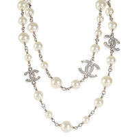 2023 Faux Pearl & Strass CC Necklace