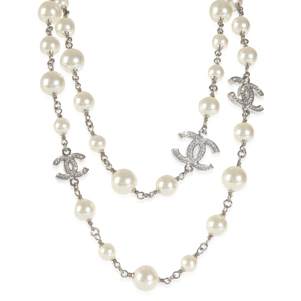2023 Faux Pearl & Strass CC Necklace