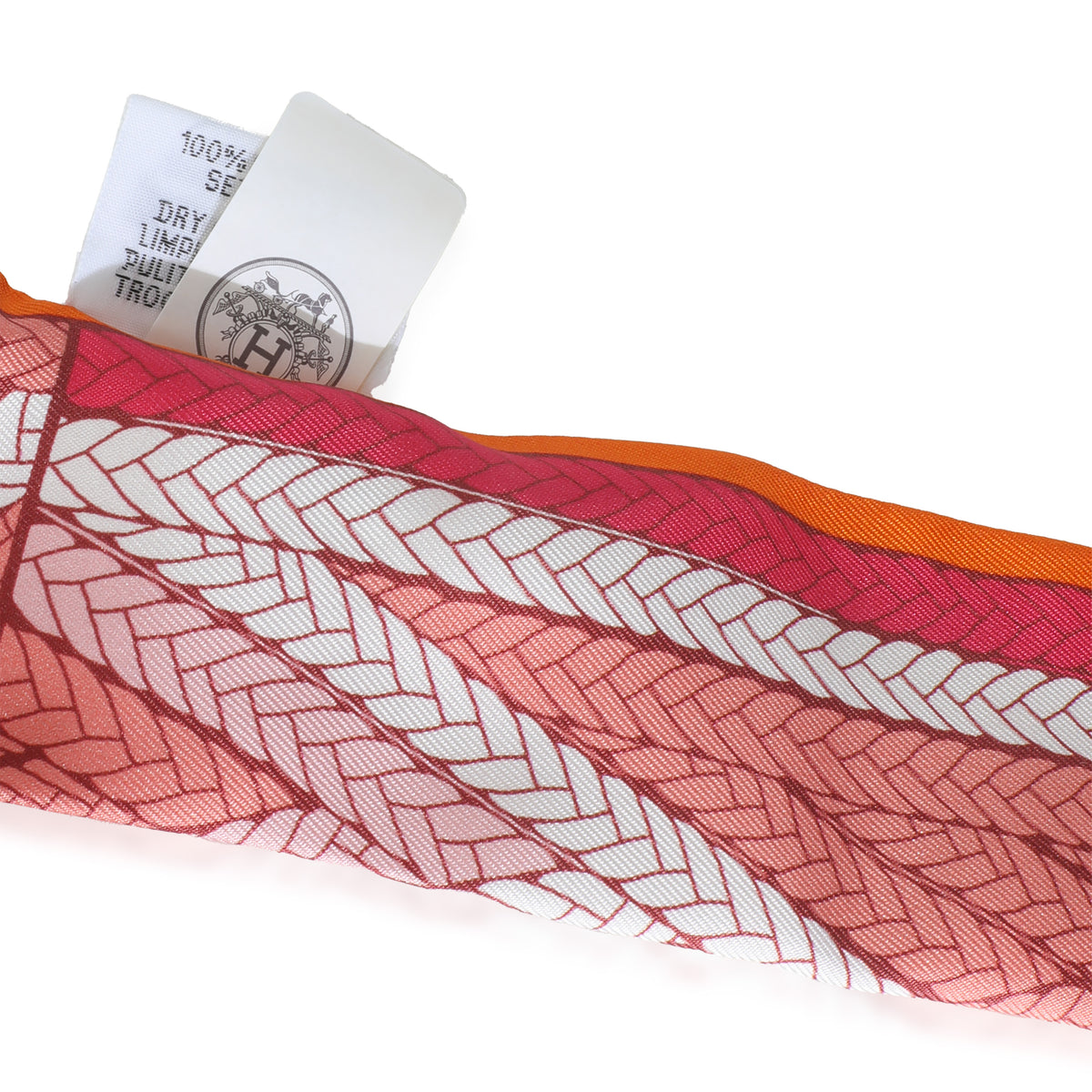 Rose Vif Orange White Silk Tresses H Twilly