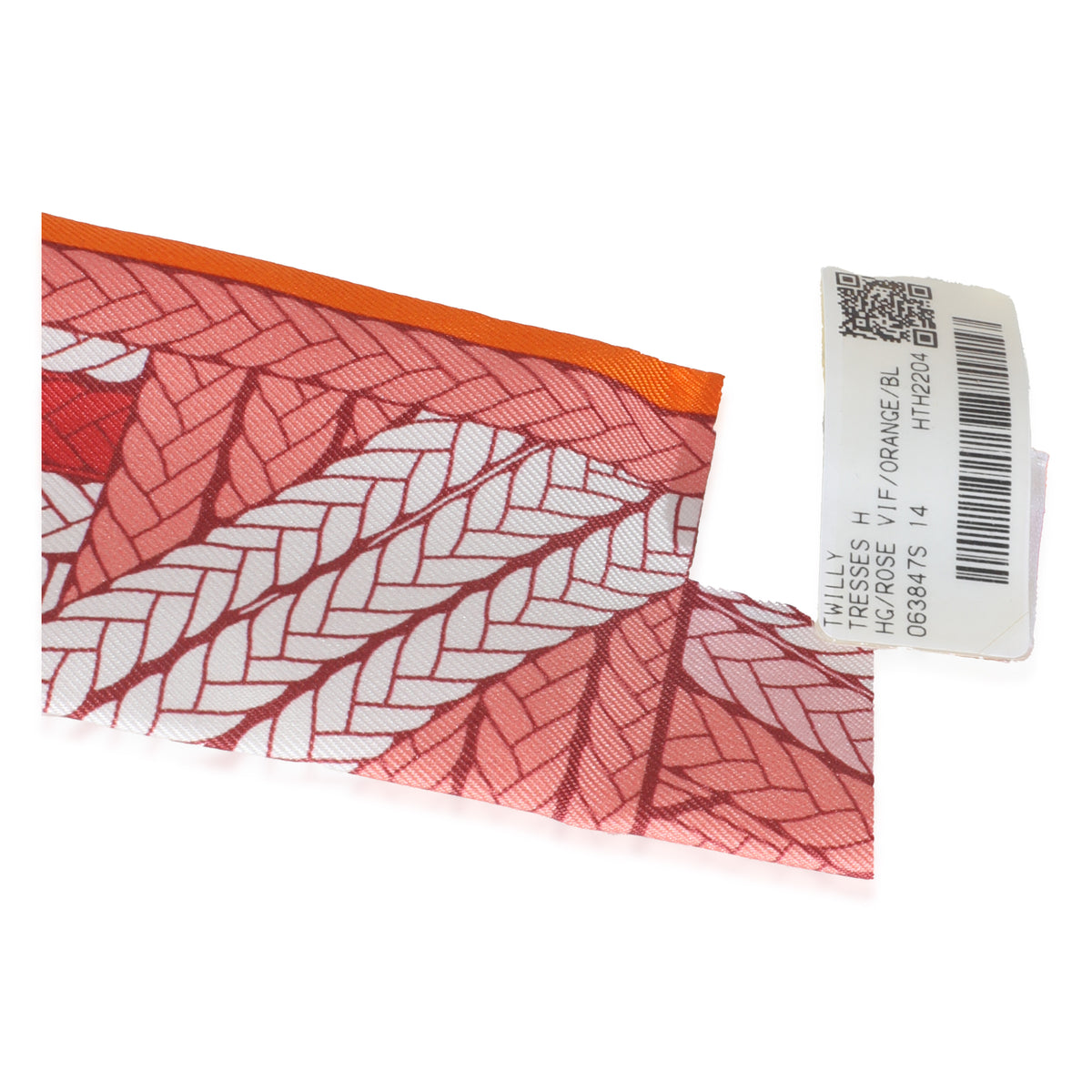 Rose Vif Orange White Silk Tresses H Twilly