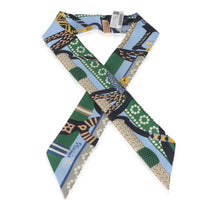 Bleu Ciel Vert Marine Silk Fantaisie DEtriers Twilly