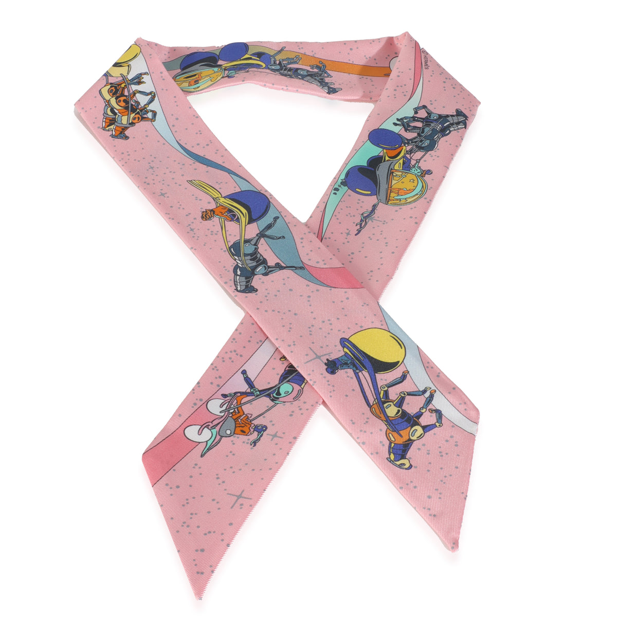 Rose Bleu Jaune Silk Space Derby Twilly