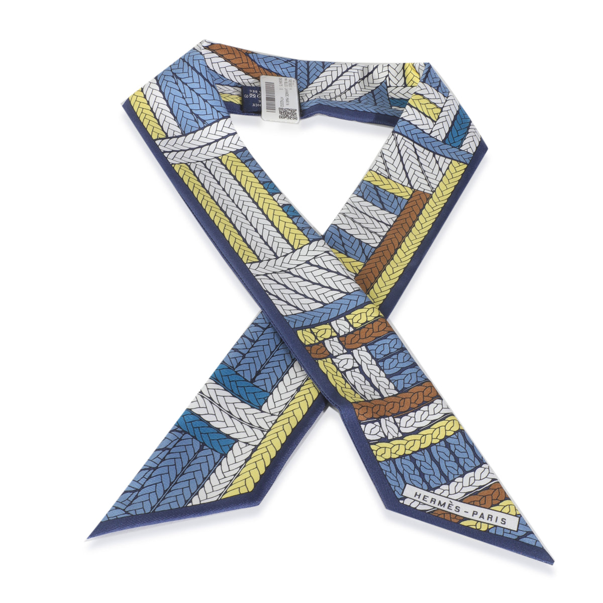 Bleu Lavande Marin Jaune Silk Tresses H Twilly