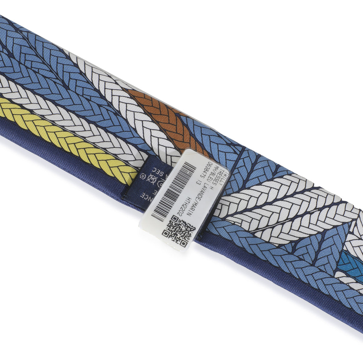 Bleu Lavande Marin Jaune Silk Tresses H Twilly