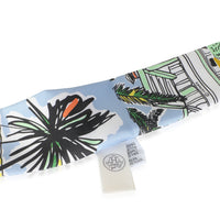 Jaune Bleu Orange Silk Rayures dEte Twilly