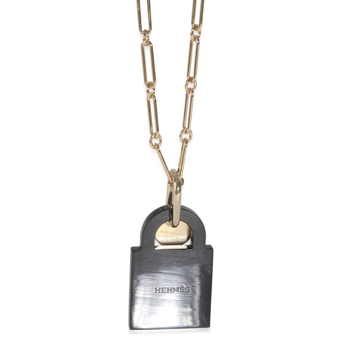 Hermès Gold Plated  Amulette Padlock Pendant bv