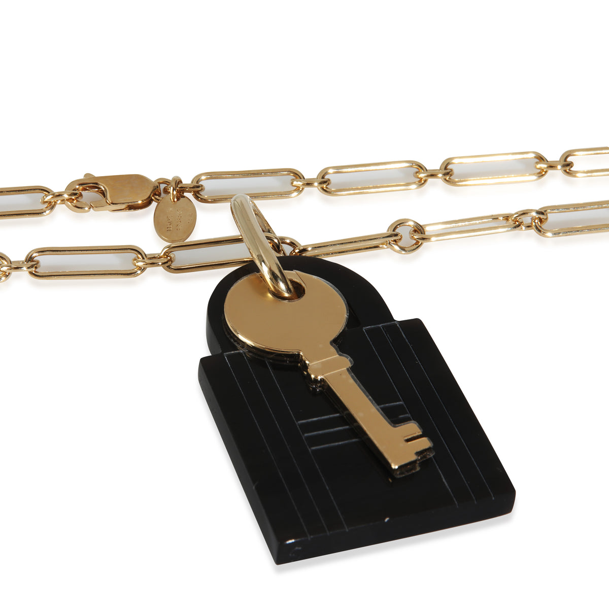 Hermès Gold Plated  Amulette Padlock Pendant clasp