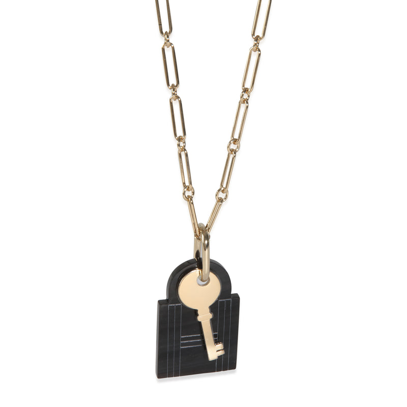 Hermès Gold Plated  Amulette Padlock Pendant fv