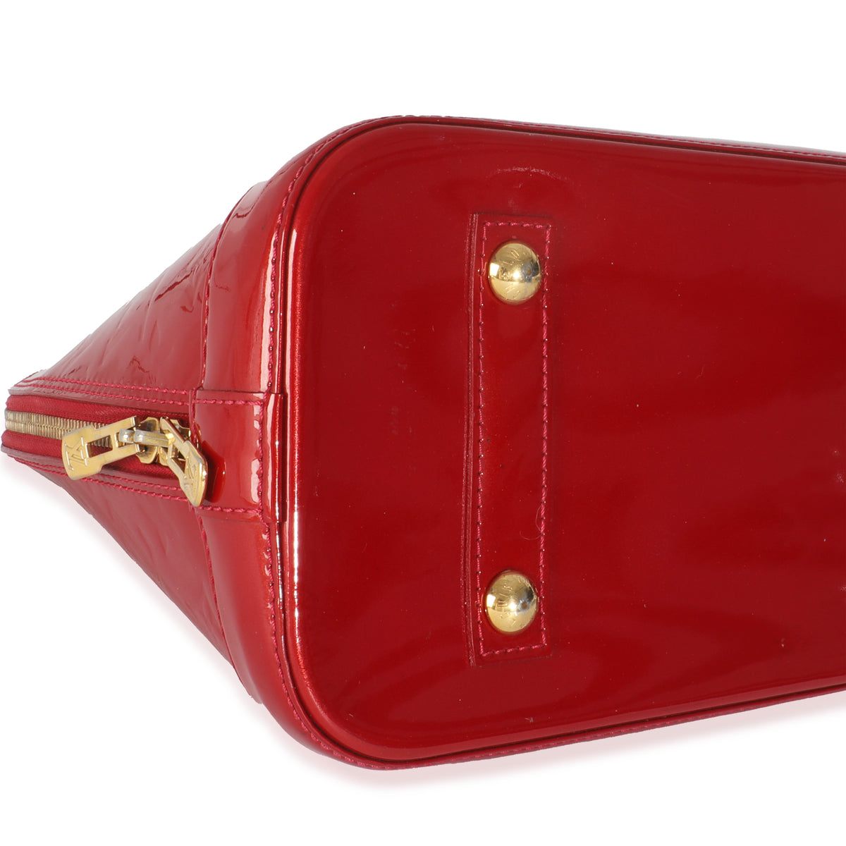 Rose Indian Monogram Vernis Alma PM