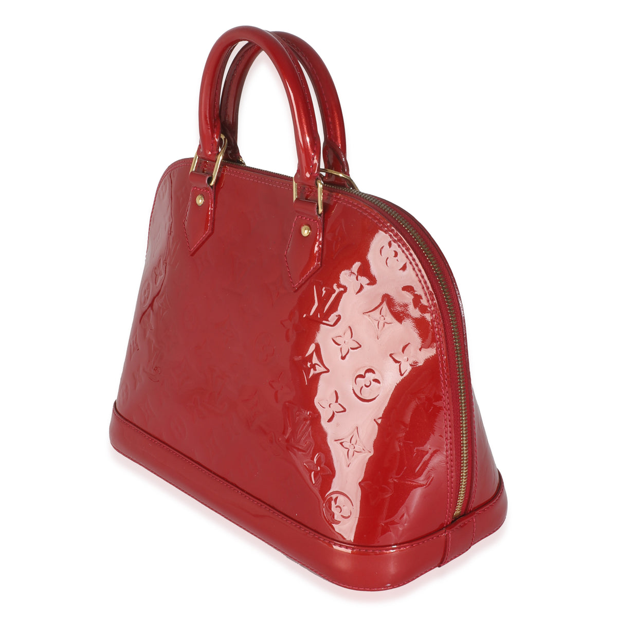 Rose Indian Monogram Vernis Alma PM