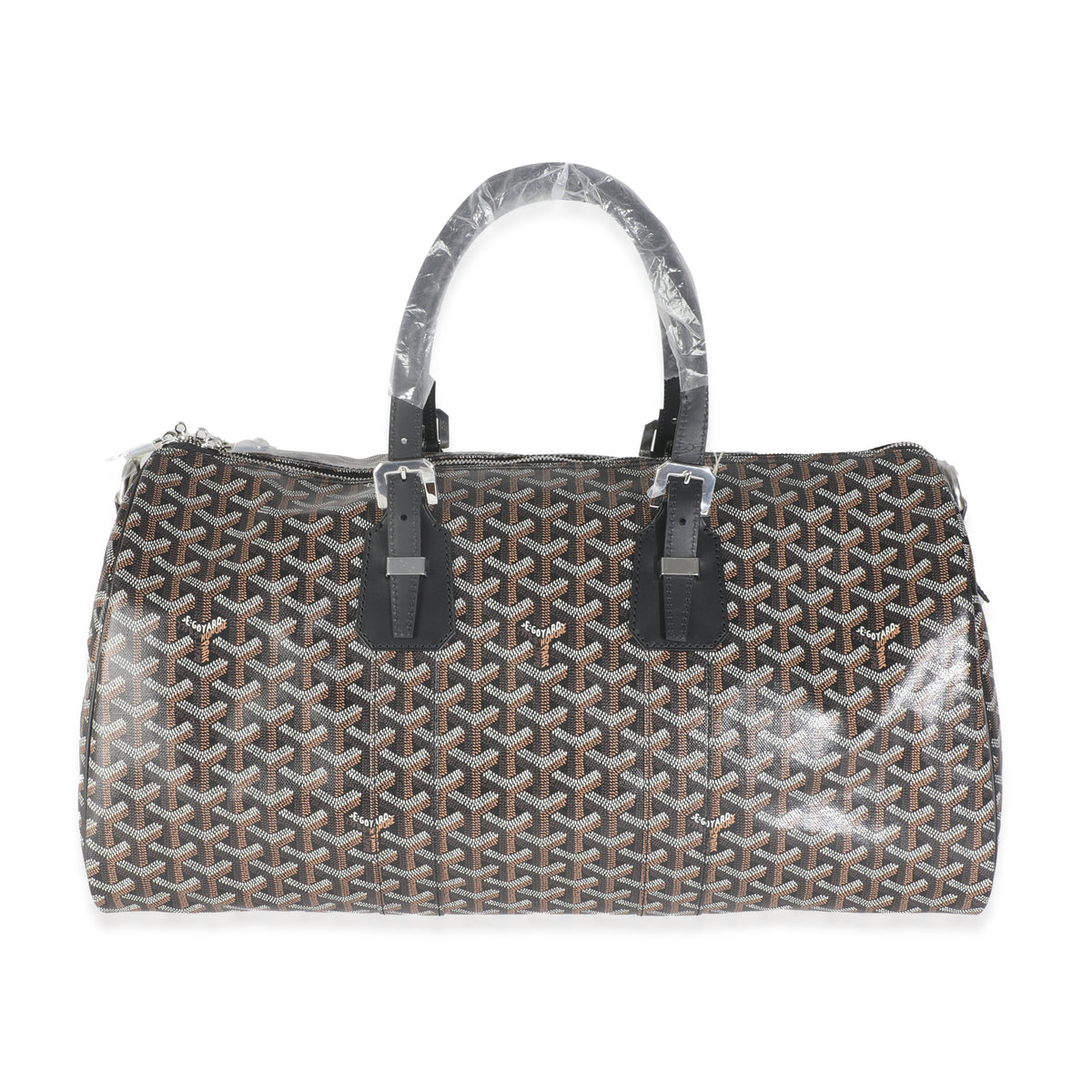 Black Goyardine Canvas Boston 45 Duffle