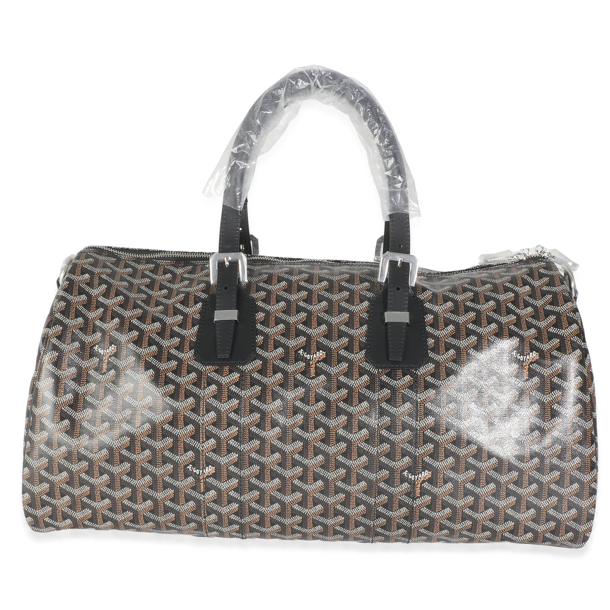 Black Goyardine Canvas Boston 45 Duffle