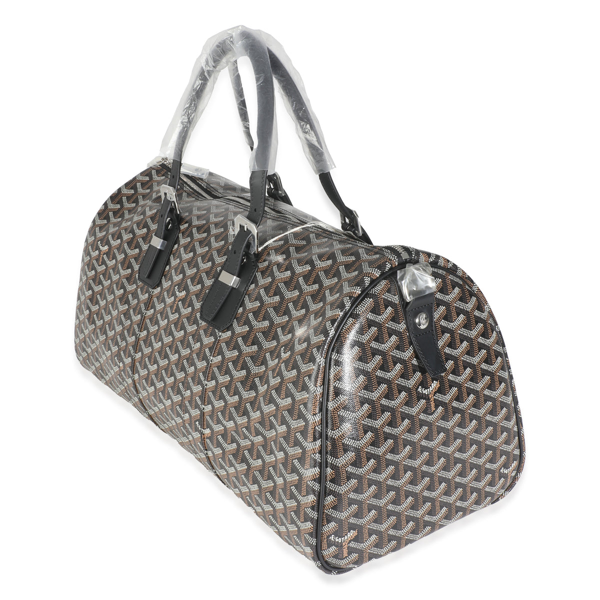 Black Goyardine Canvas Boston 45 Duffle