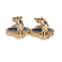 Yellow Gold Agate Vintage Alhambra Earrings