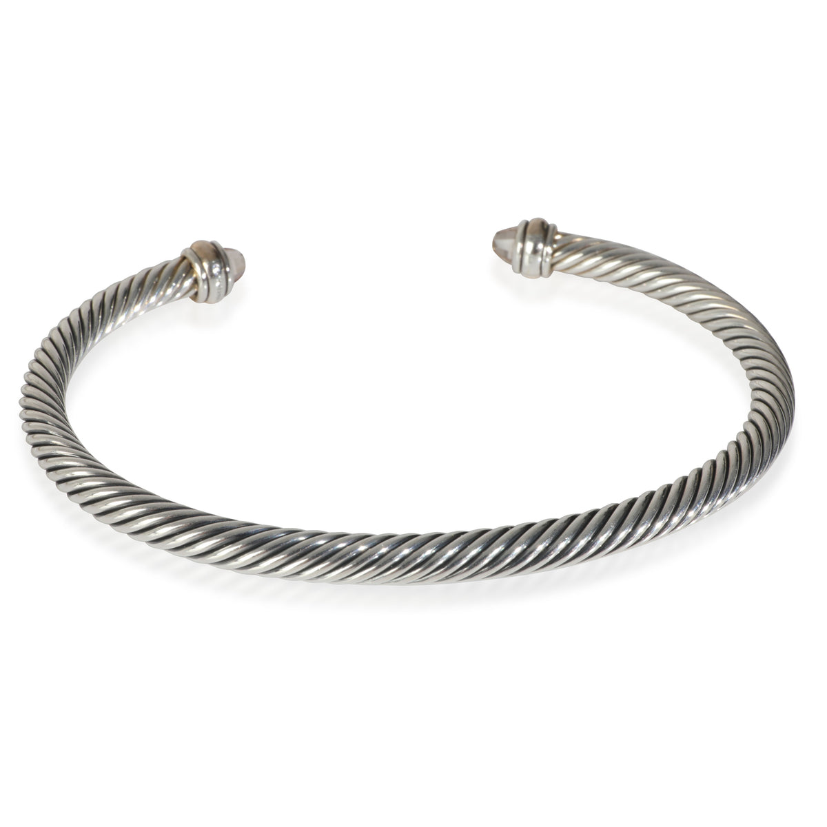 Rose Gold & Sterling Silver Morganite Cable Classic Bracelet