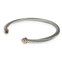 Rose Gold & Sterling Silver Morganite Cable Classic Bracelet