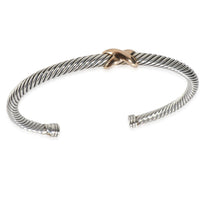 Rose Gold & Sterling Silver  Cable X Bracelet