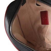 Black Azalea Calfskin Matelasse Diagonal Torchon GG Marmont Belt Bag