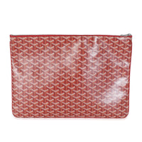 Red Goyardine Canvas Senat Pouch GM