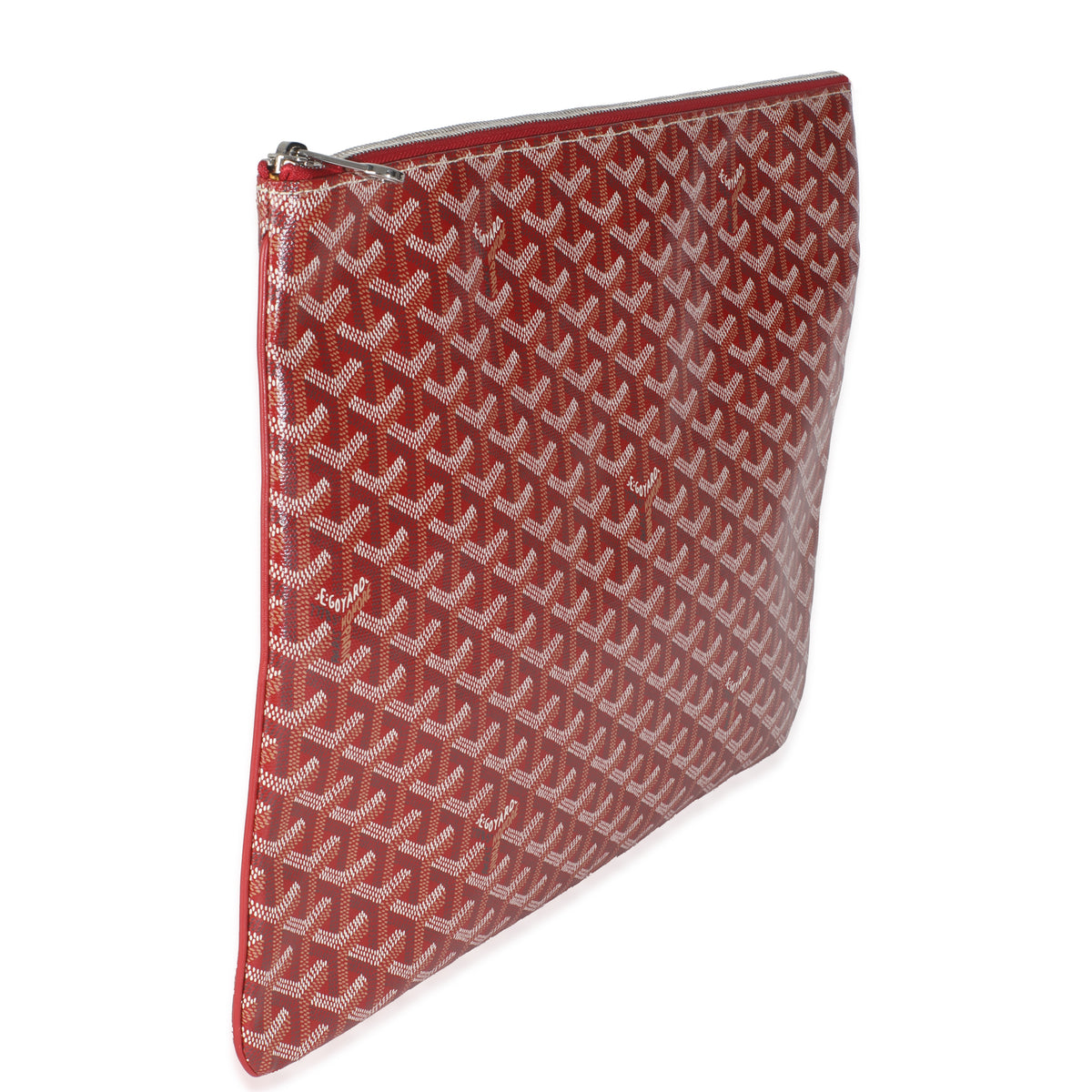 Red Goyardine Canvas Senat Pouch GM