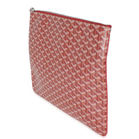 Red Goyardine Canvas Senat Pouch GM