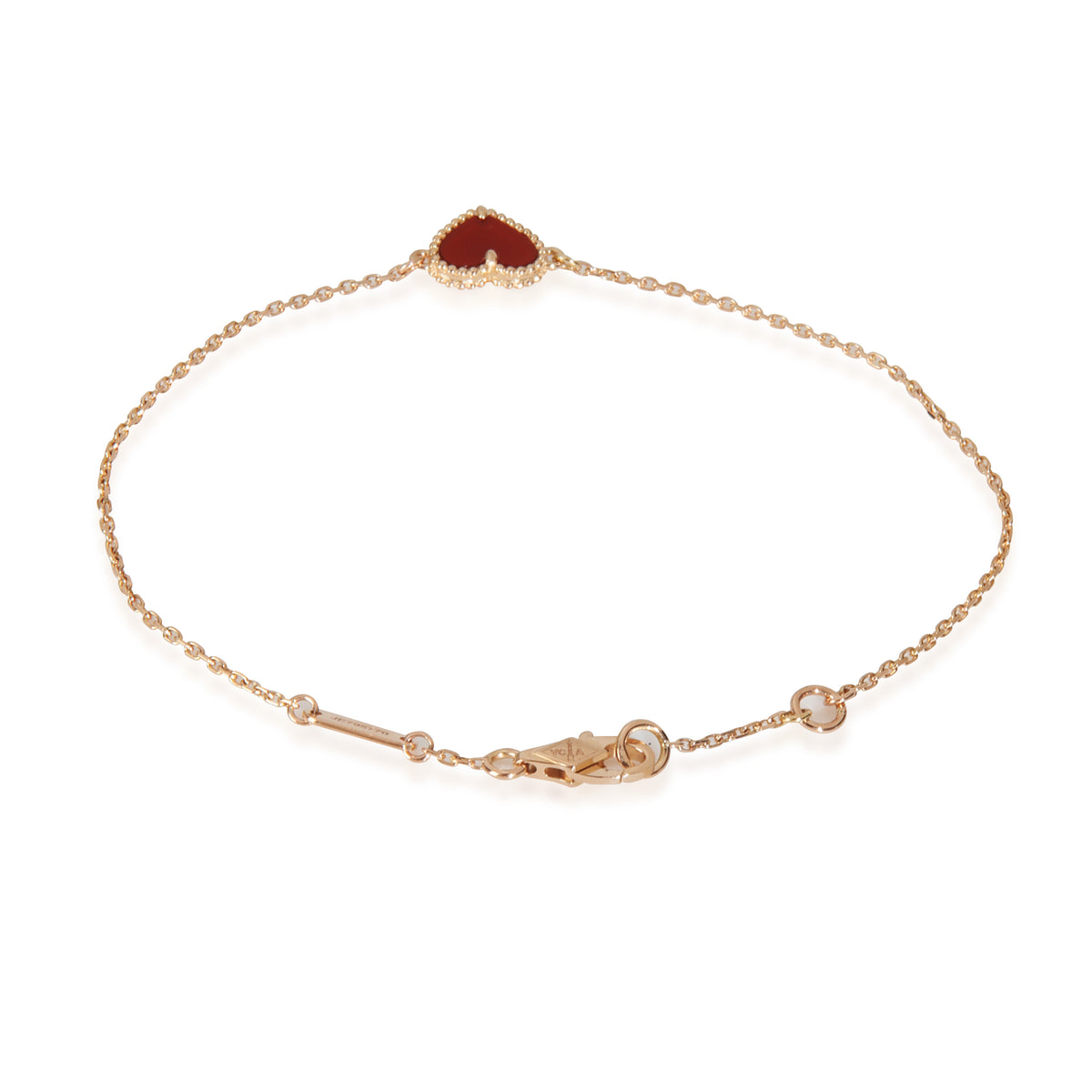 Rose Gold Carnelian Sweet Hearts Bracelet