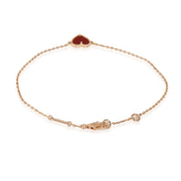 Rose Gold Carnelian Sweet Hearts Bracelet