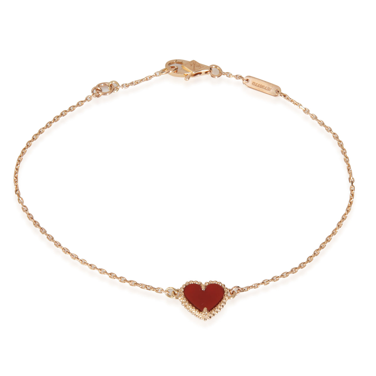 Rose Gold Carnelian Sweet Hearts Bracelet