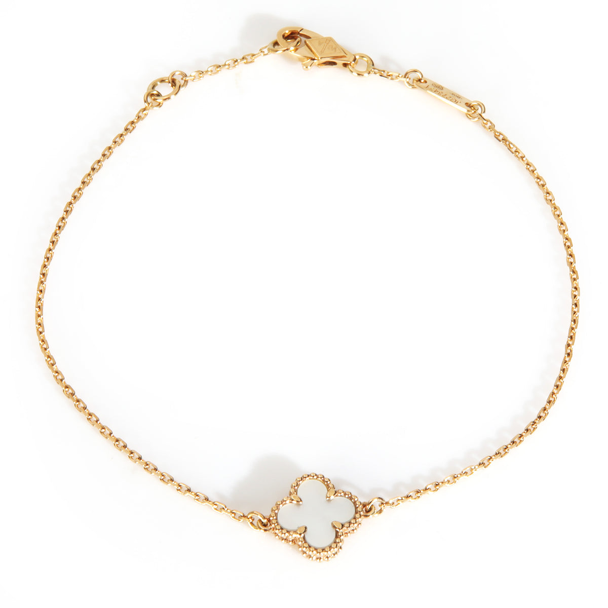 Yellow Gold Mother Of Pearl Sweet Alhambra Bracelet