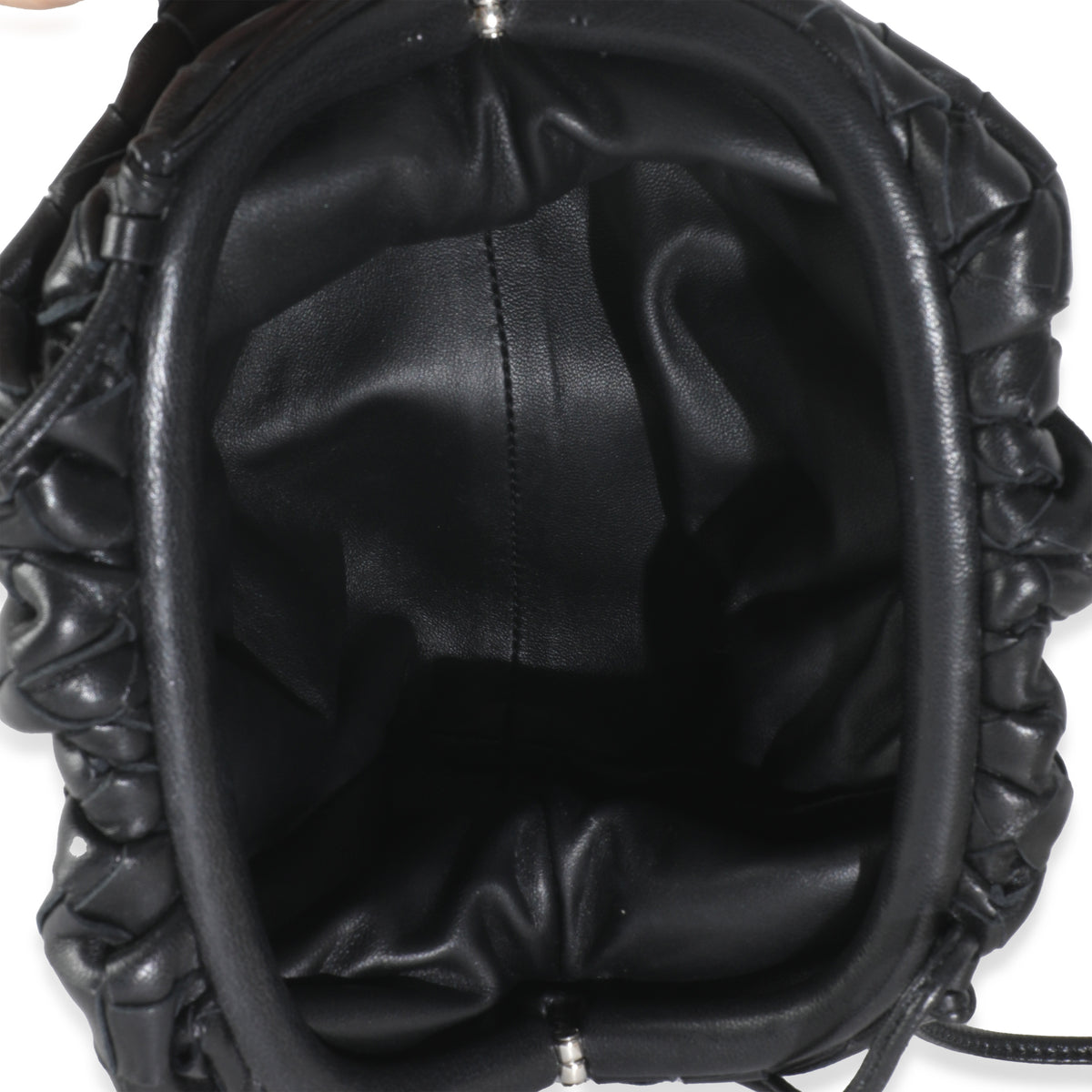 Black Nappa Intrecciato Mini Pouch