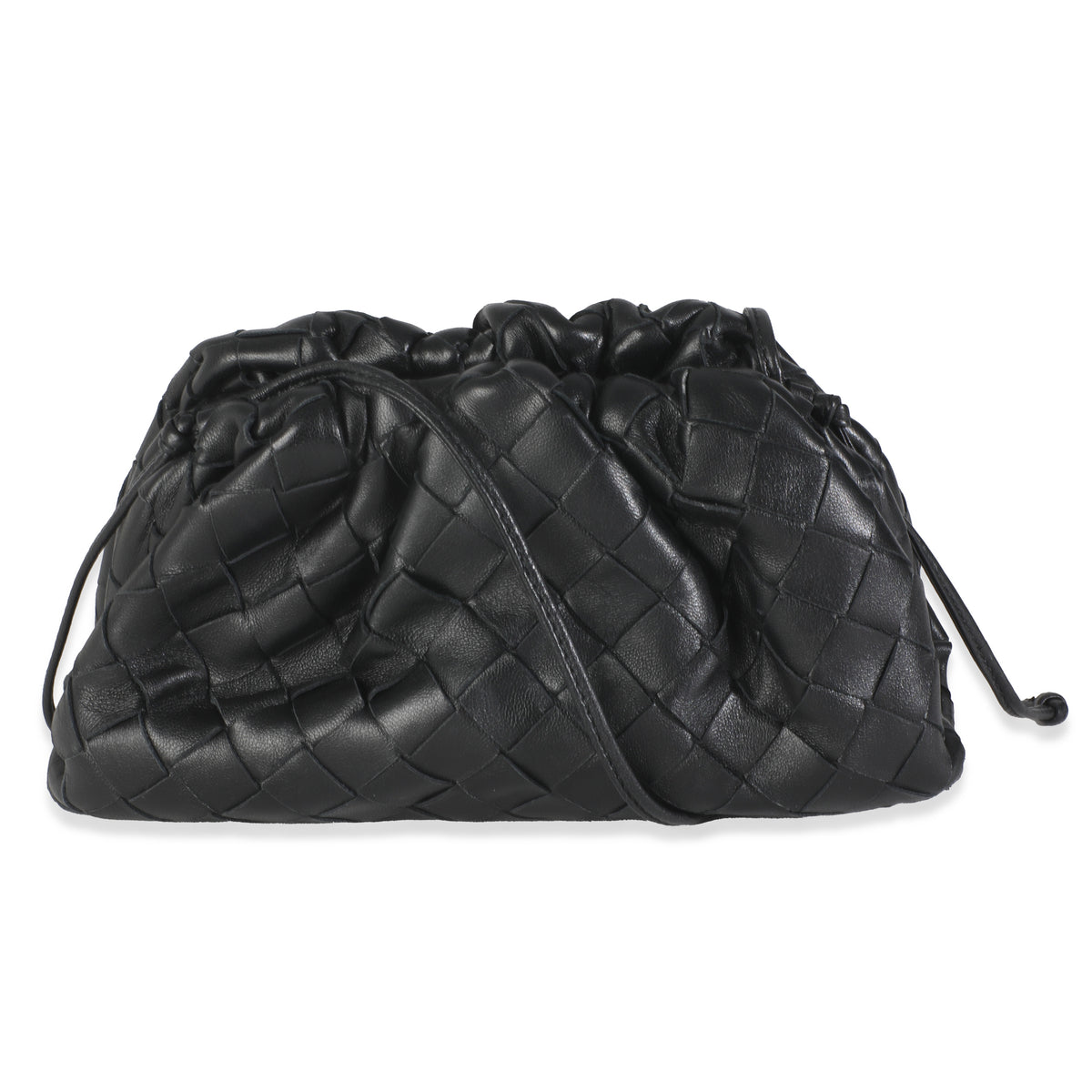 Black Nappa Intrecciato Mini Pouch