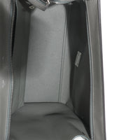 Grey Pebbled Leather and Suede Large Trapeze