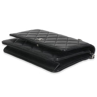 Black Quilted Lambskin Classic Wallet On Chain