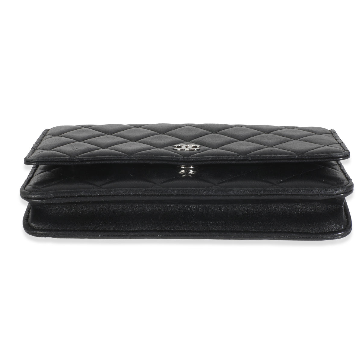 Black Quilted Lambskin Classic Wallet On Chain