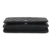 Black Quilted Lambskin Classic Wallet On Chain