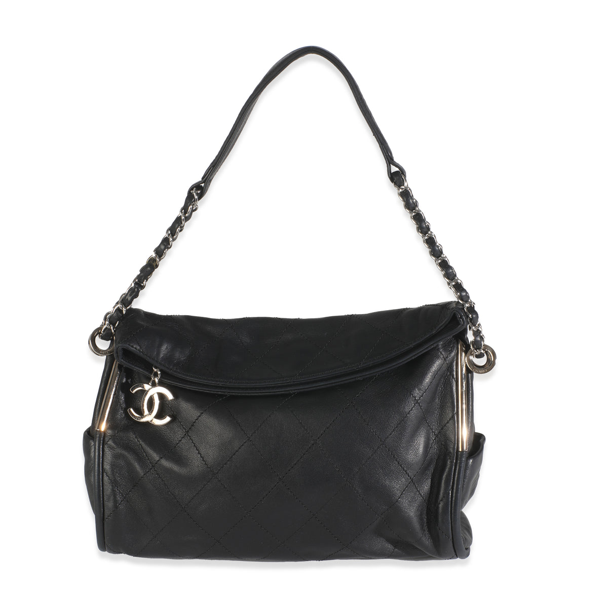 Black Quilted Lambskin Small Ultimate Soft Hobo