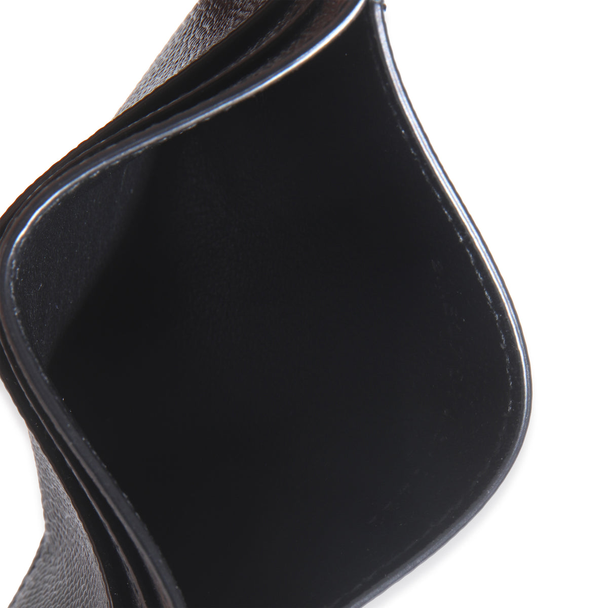 Black Grain De Poudre Card Case